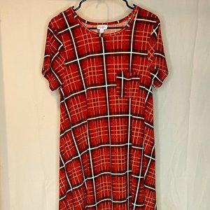 Lularoe Red Plaid Carly size S